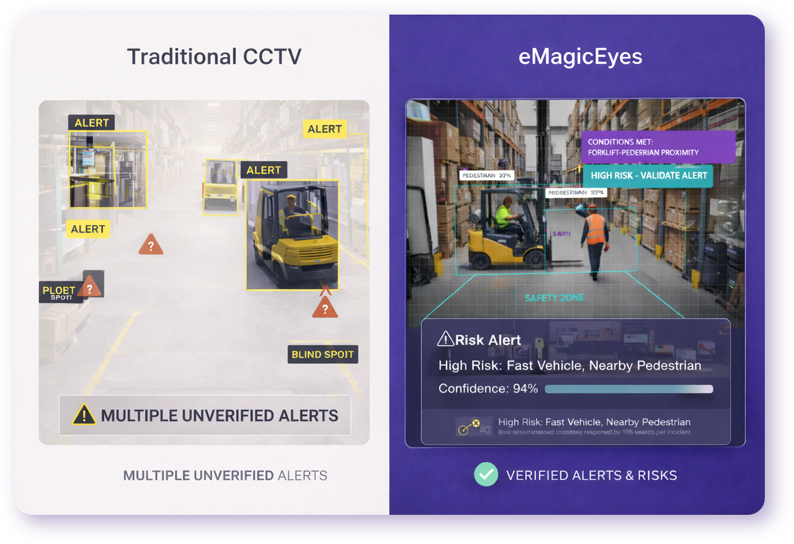 Traditional CCTV vs eMagicEyes